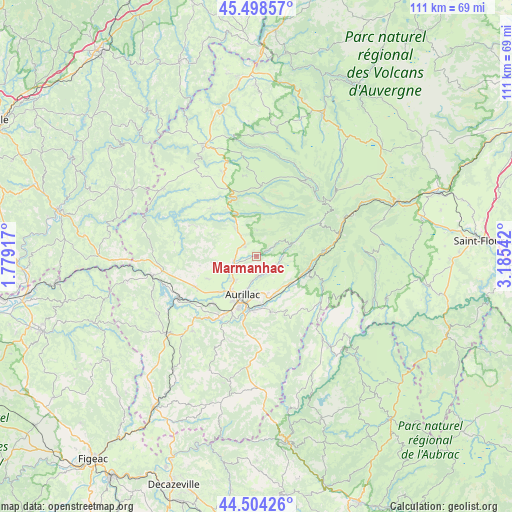 Marmanhac on map