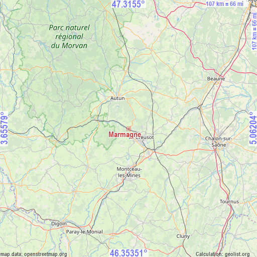 Marmagne on map