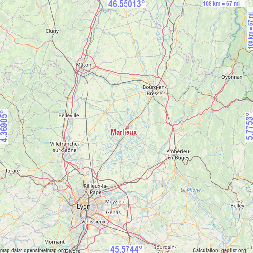 Marlieux on map