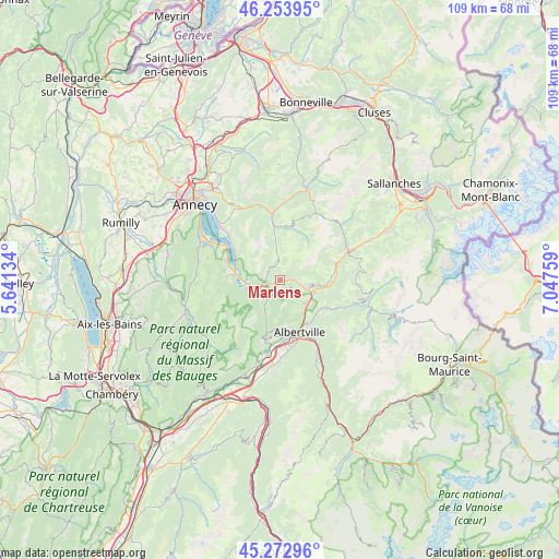 Marlens on map