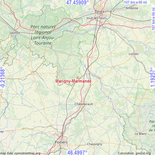 Marigny-Marmande on map