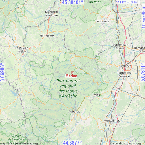 Mariac on map