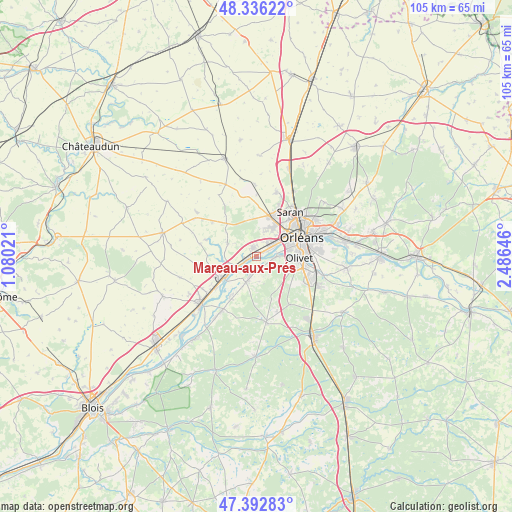 Mareau-aux-Prés on map