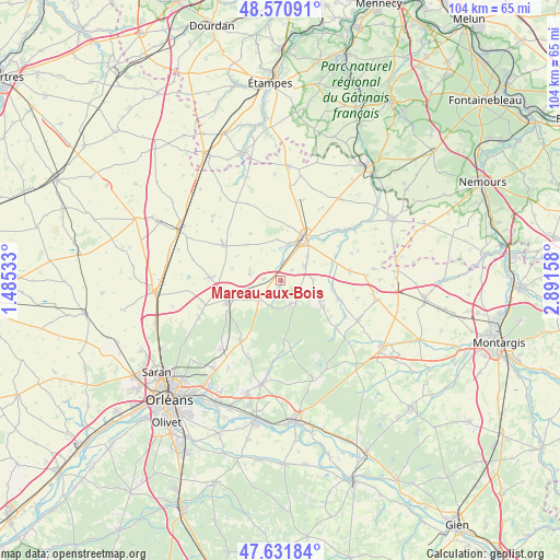 Mareau-aux-Bois on map