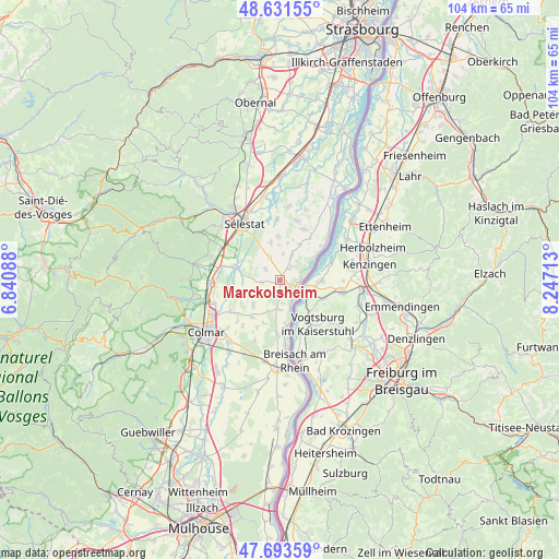 Marckolsheim on map