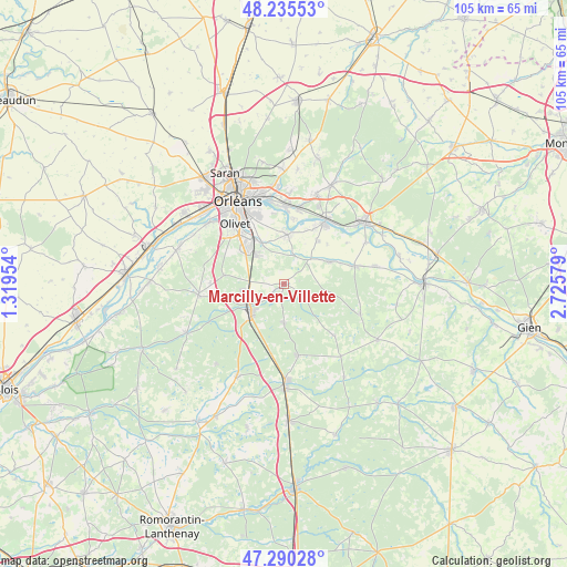 Marcilly-en-Villette on map