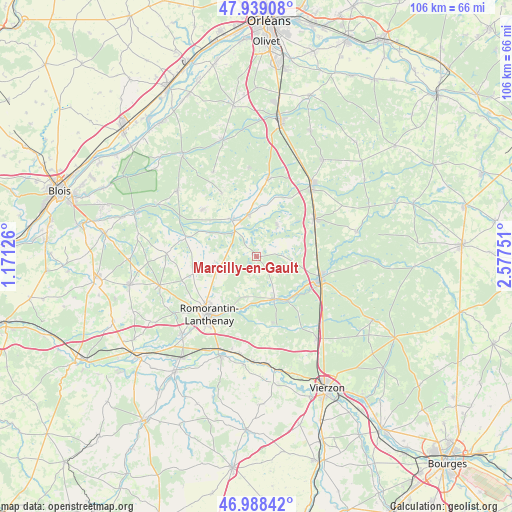 Marcilly-en-Gault on map