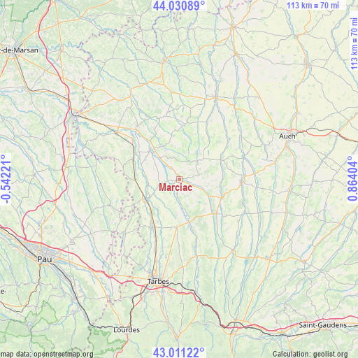 Marciac on map