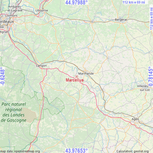 Marcellus on map