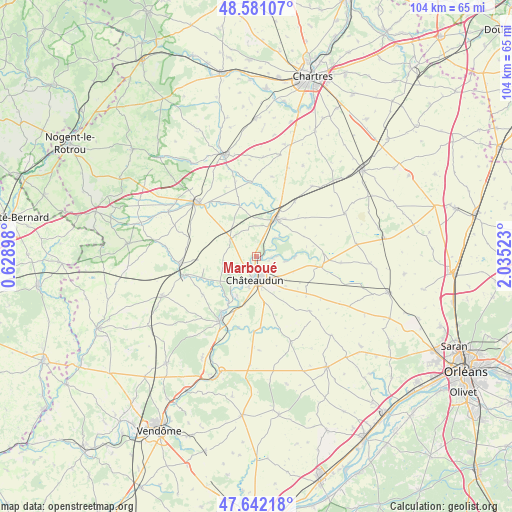 Marboué on map