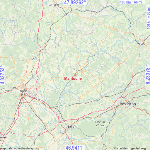 Mantoche on map