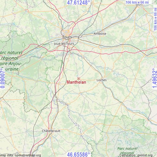 Manthelan on map