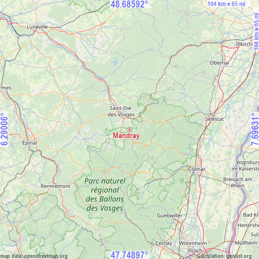 Mandray on map