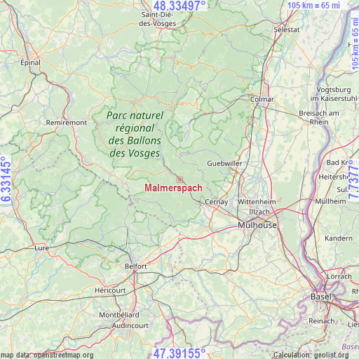 Malmerspach on map