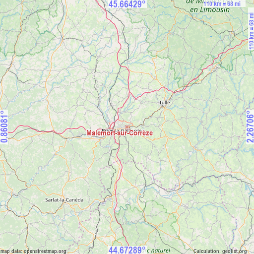 Malemort-sur-Corrèze on map