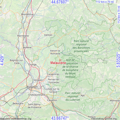 Malaucène on map