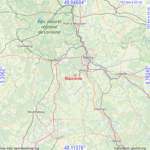 Maizières on map