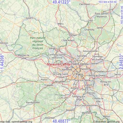 Maisons-Laffitte on map