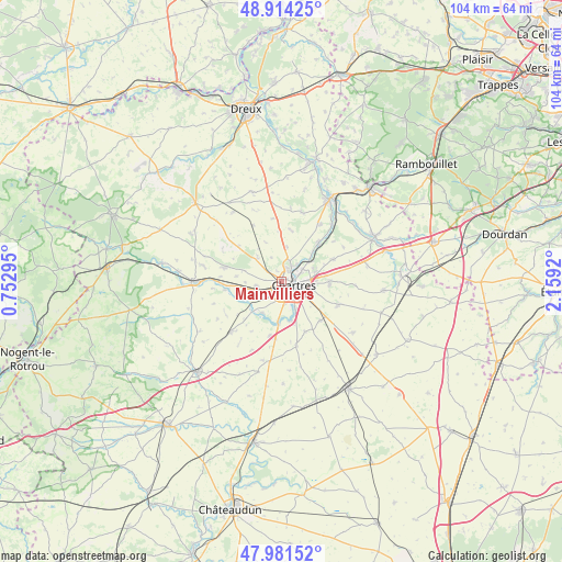 Mainvilliers on map