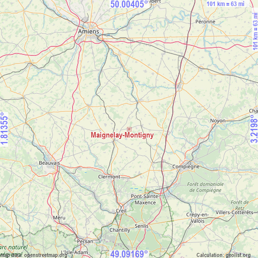 Maignelay-Montigny on map