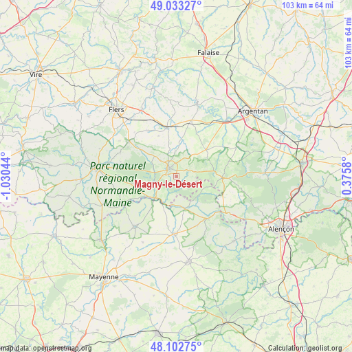 Magny-le-Désert on map