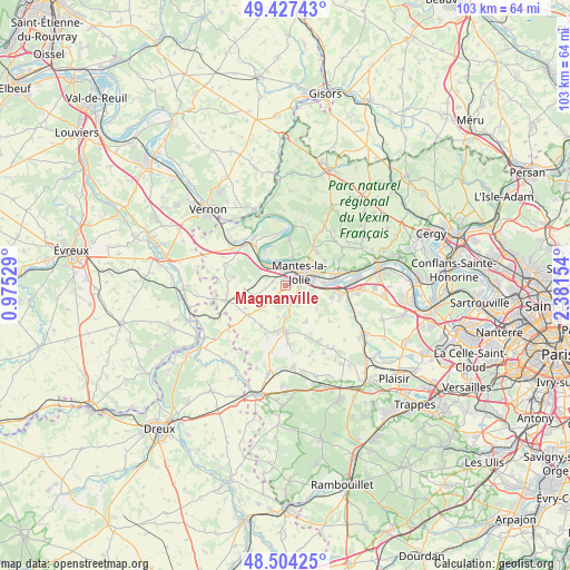 Magnanville on map