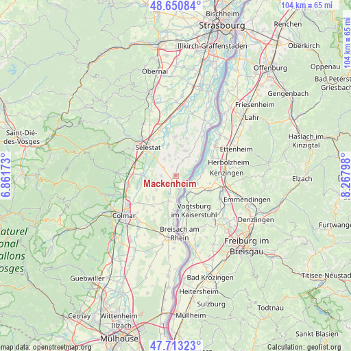 Mackenheim on map