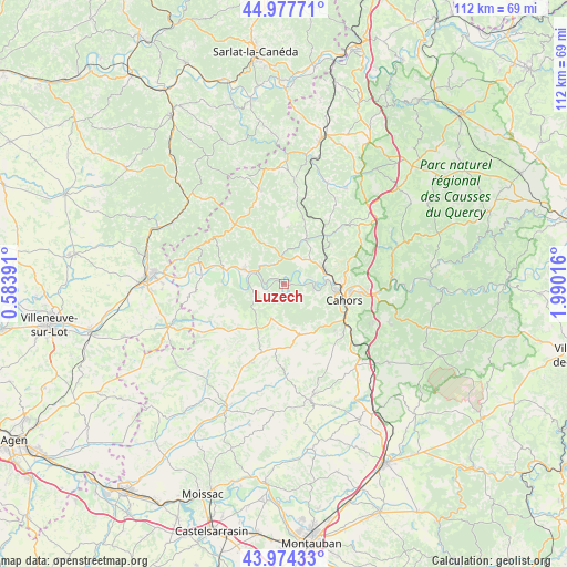 Luzech on map