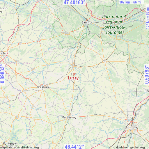 Luzay on map