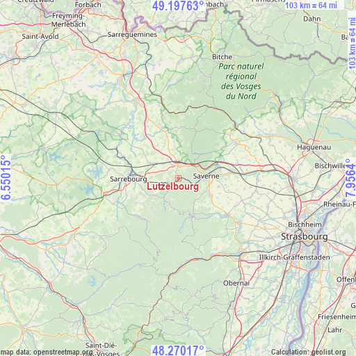 Lutzelbourg on map