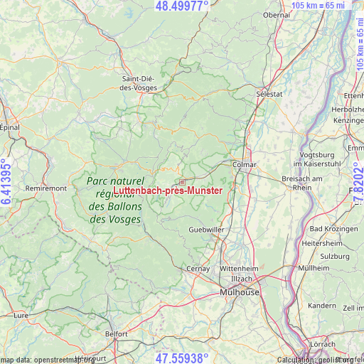 Luttenbach-près-Munster on map