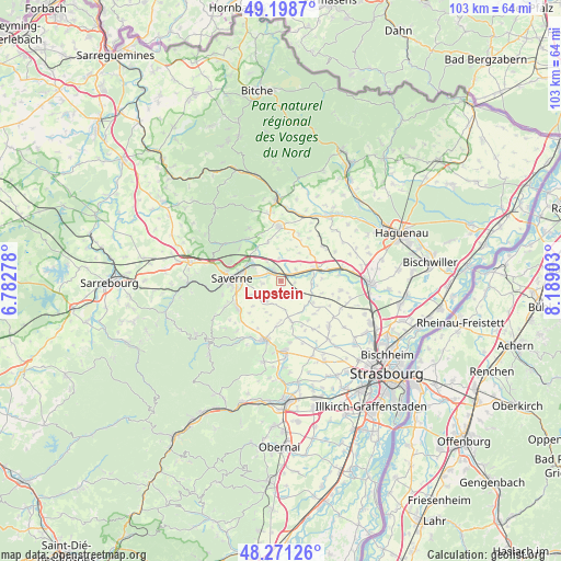 Lupstein on map