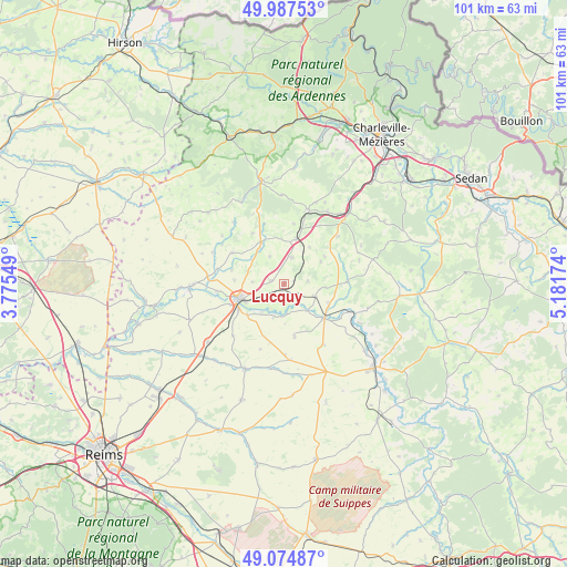 Lucquy on map