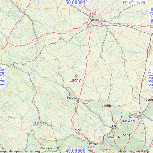 Luchy on map