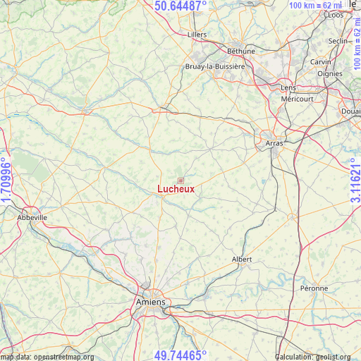 Lucheux on map