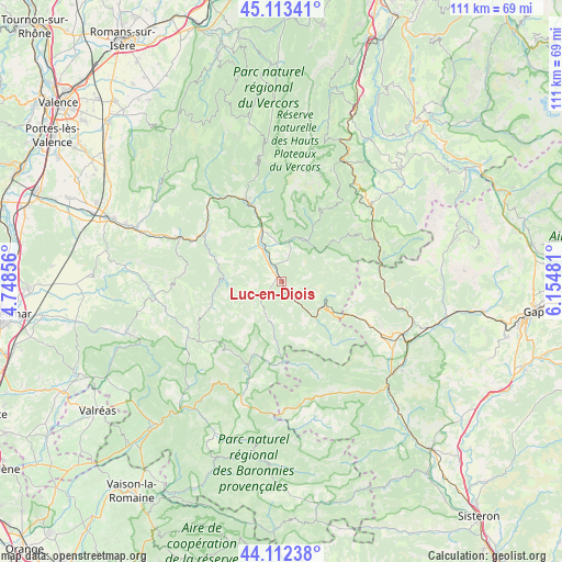 Luc-en-Diois on map