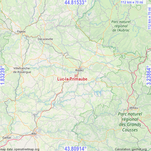 Luc-la-Primaube on map