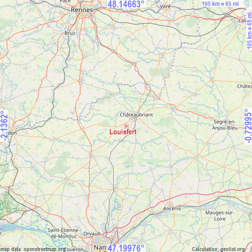 Louisfert on map