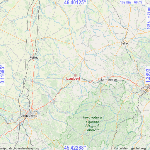 Loubert on map