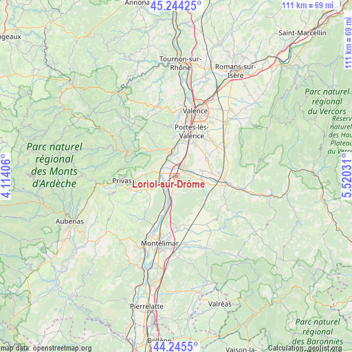 Loriol-sur-Drôme on map