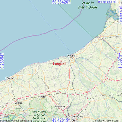 Longueil on map