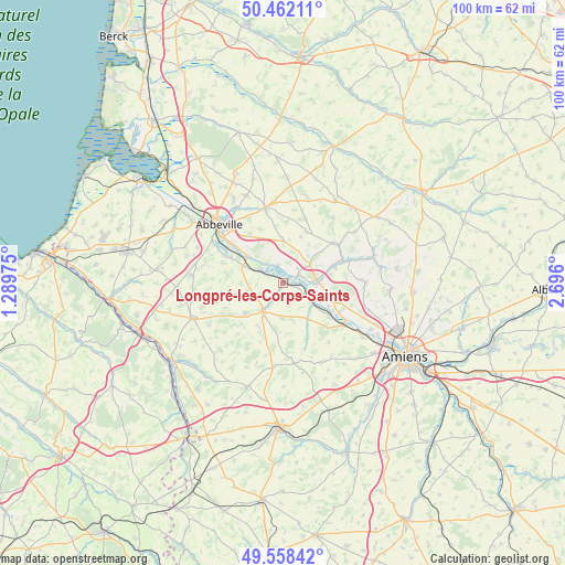 Longpré-les-Corps-Saints on map