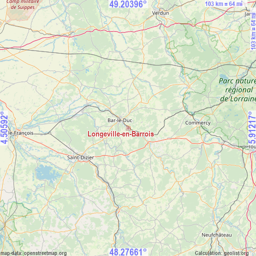 Longeville-en-Barrois on map
