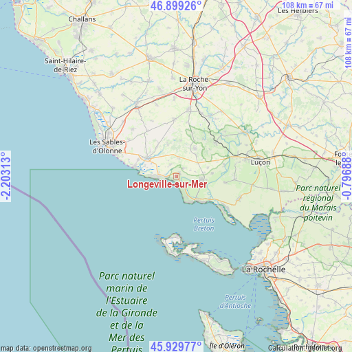 Longeville-sur-Mer on map