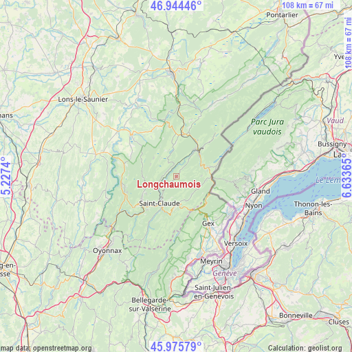 Longchaumois on map