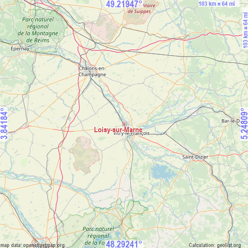 Loisy-sur-Marne on map