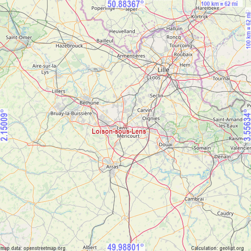 Loison-sous-Lens on map
