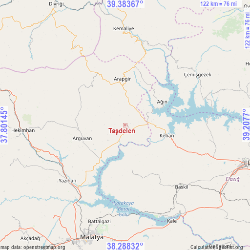 Taşdelen on map