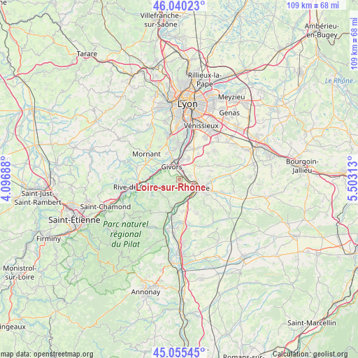 Loire-sur-Rhône on map