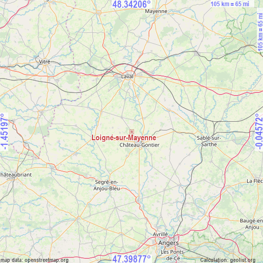 Loigné-sur-Mayenne on map